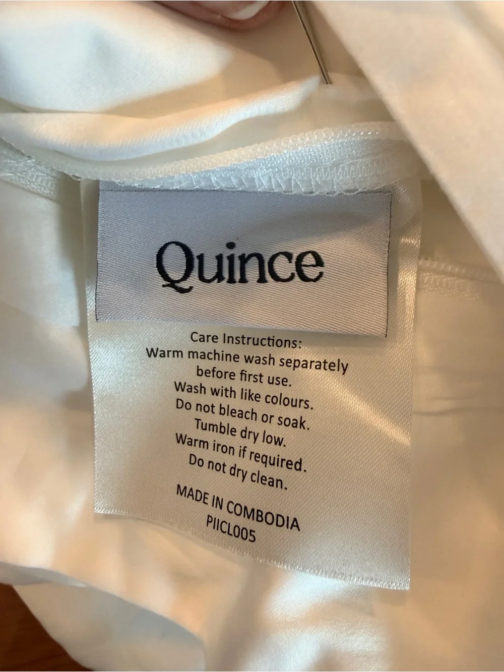 NWOT Quince Signature Giza Cotton Duvet Cover | Full/Queen White | Retail $124